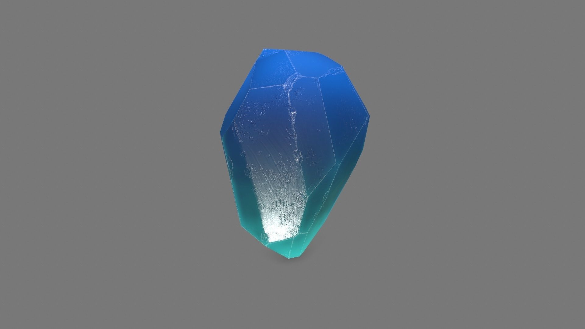 One Crystal Low-poly 3D model_3