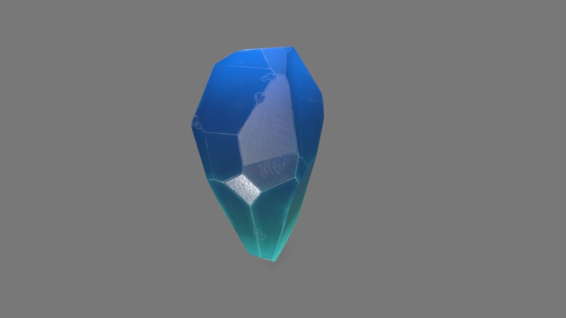 One Crystal Low-poly 3D model_1