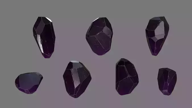 One Crystal Low-poly 3D model