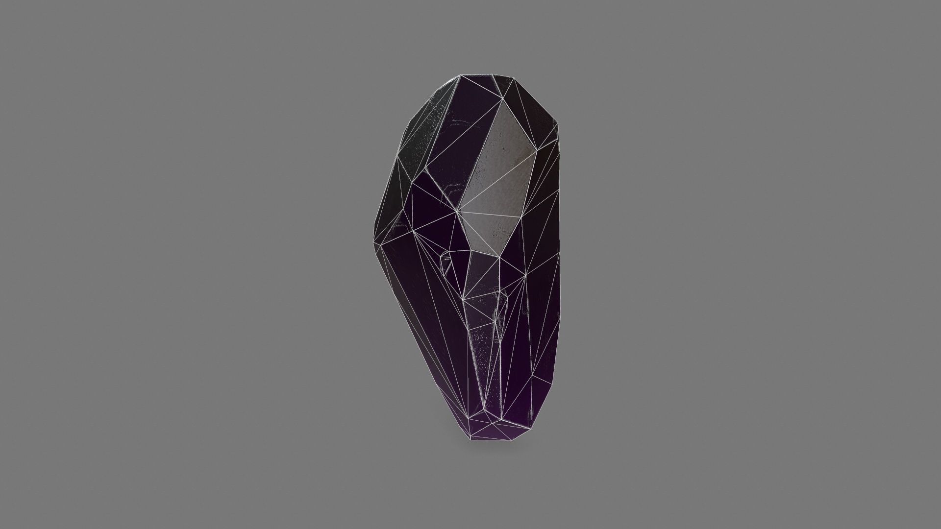 One Crystal Low-poly 3D model_1
