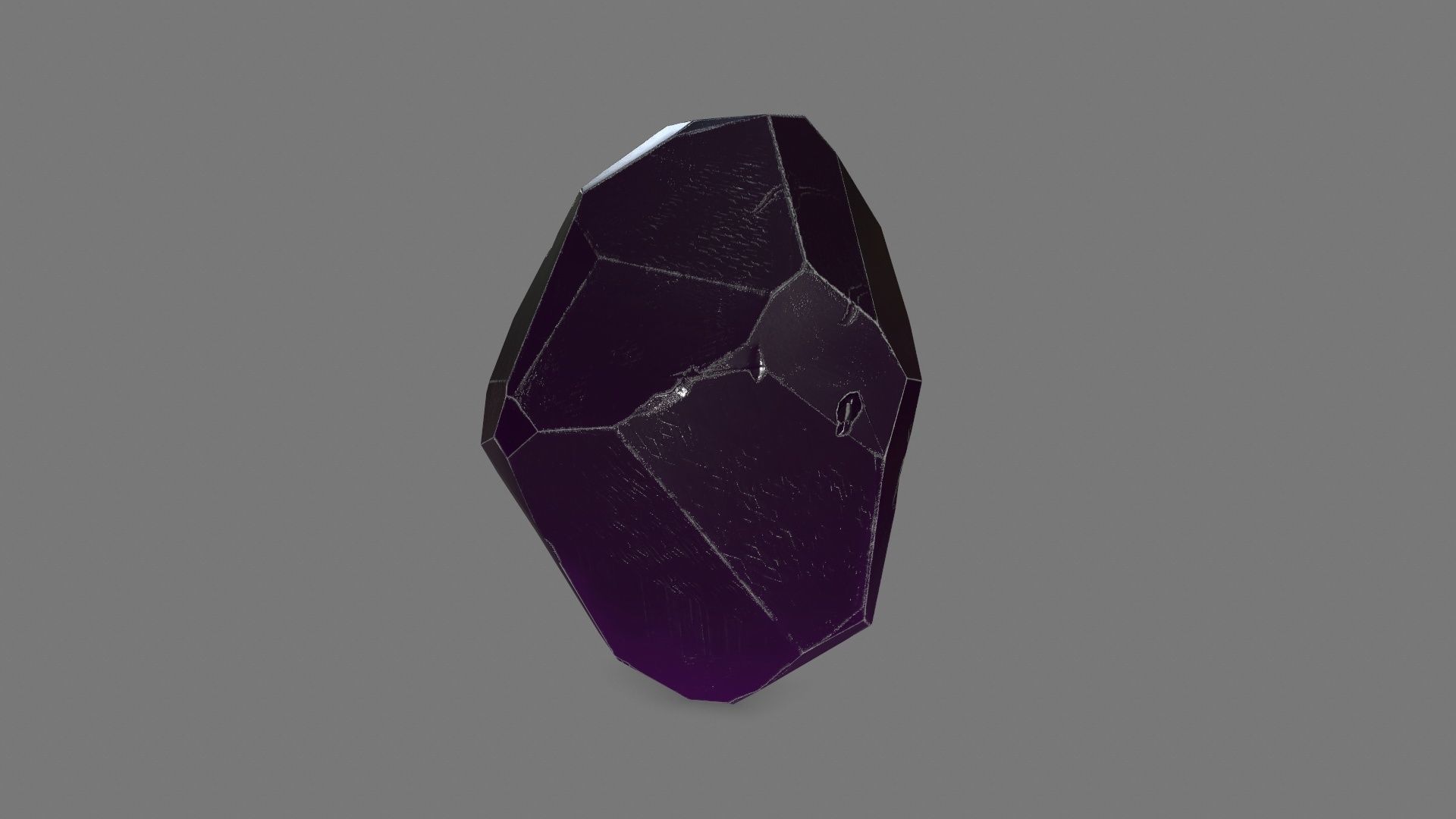 One Crystal Low-poly 3D model_3