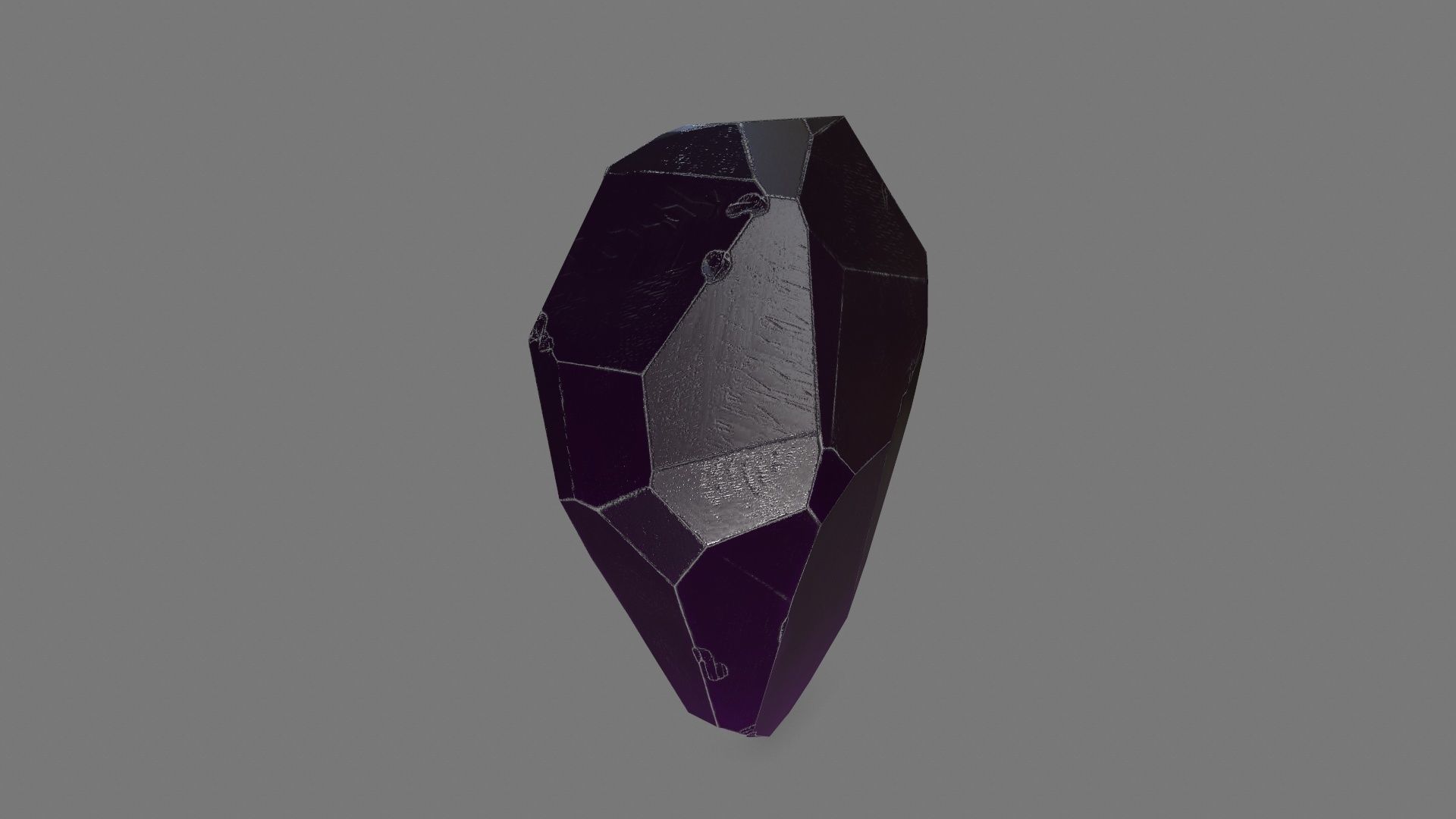 One Crystal Low-poly 3D model_4