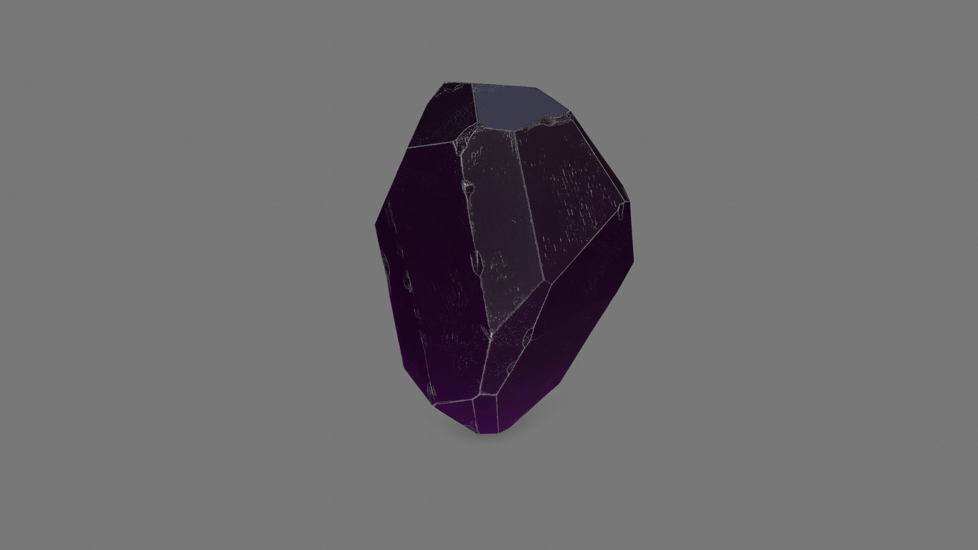 One Crystal Low-poly 3D model_6