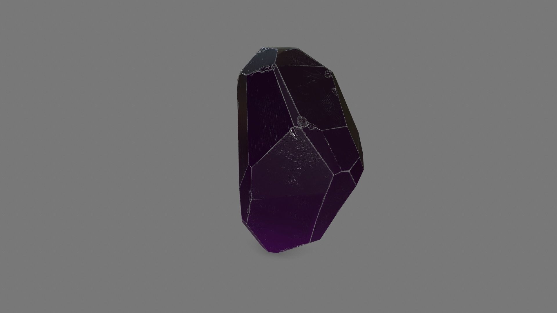One Crystal Low-poly 3D model_5