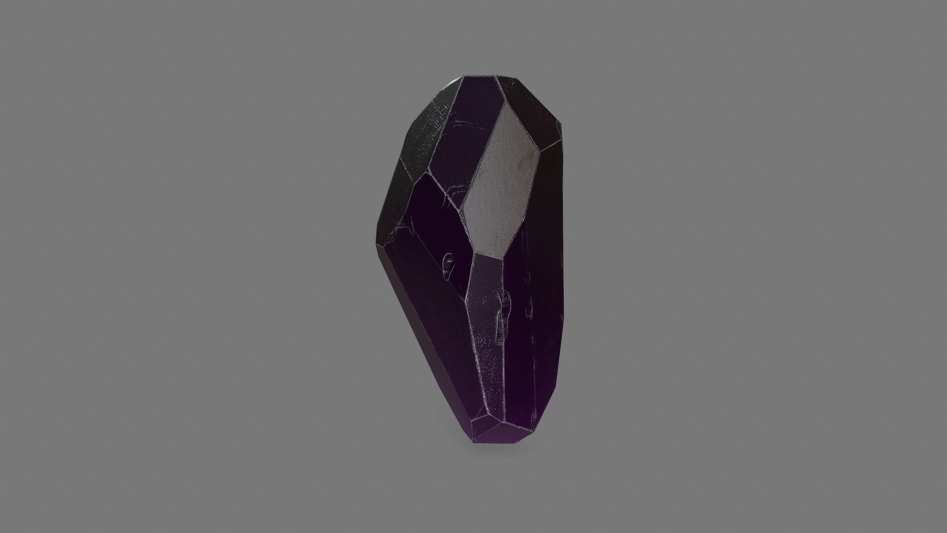 One Crystal Low-poly 3D model_2