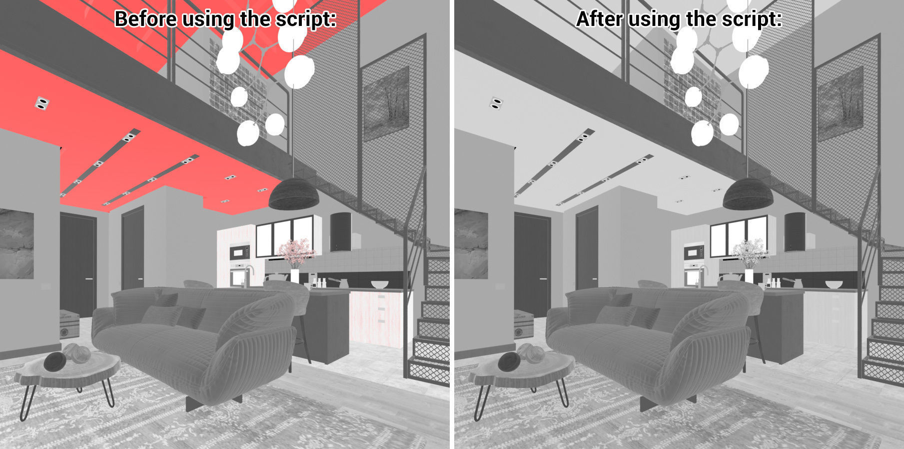 One Click Albedo for Corona render 3D model_2