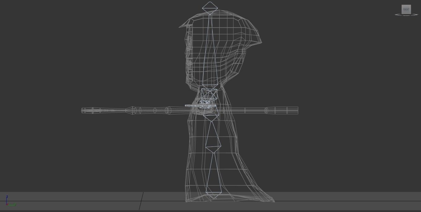 Lowpoly Polygon Grim Reaper Character Low-poly 3D model_18