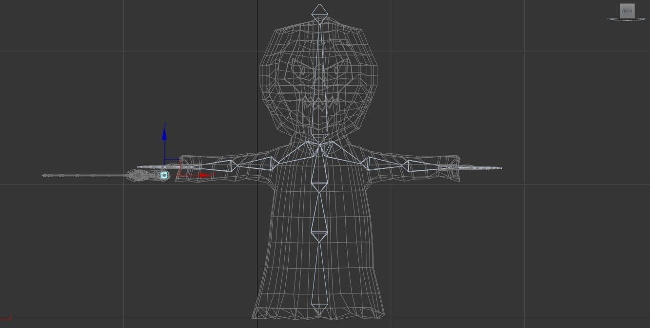 Lowpoly Polygon Grim Reaper Character Low-poly 3D model_15