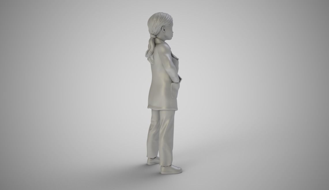 Doctor girl 3D print model_6
