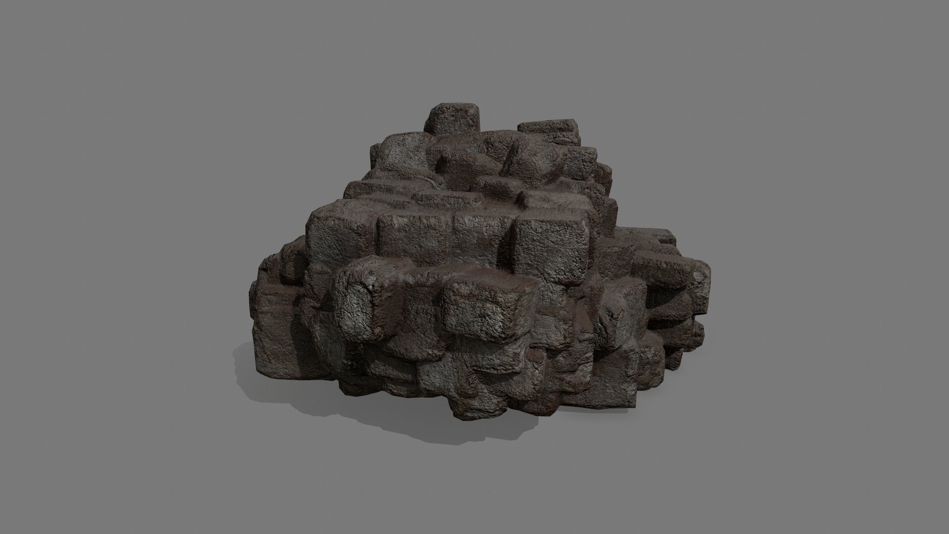 Stone Set block Low-poly 3D model_13