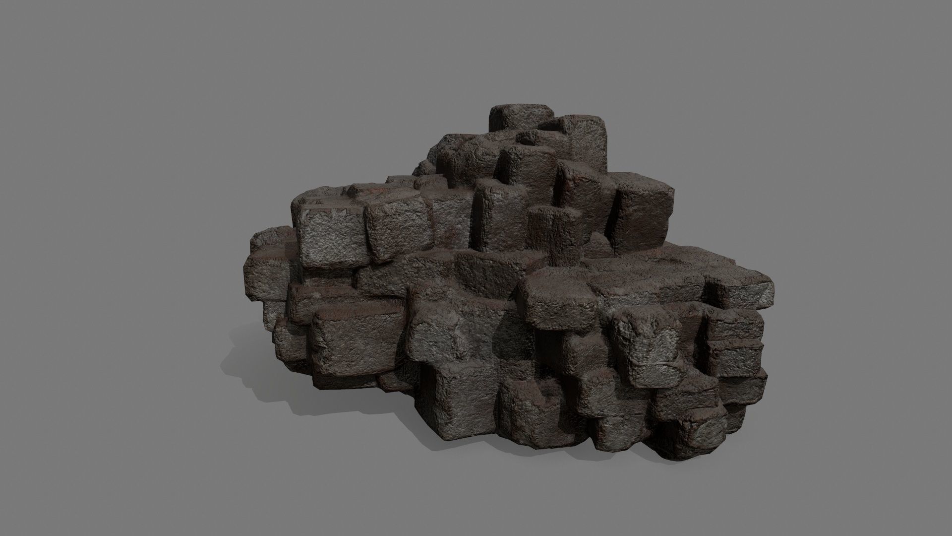 Stone Set block Low-poly 3D model_12