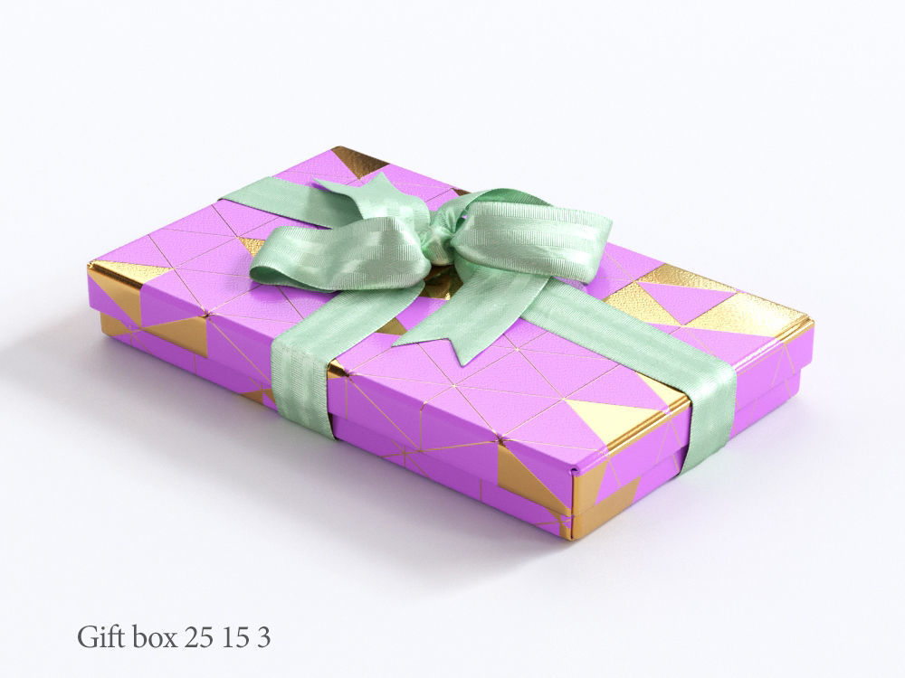 Gift boxes with bows part 1 3D model_19