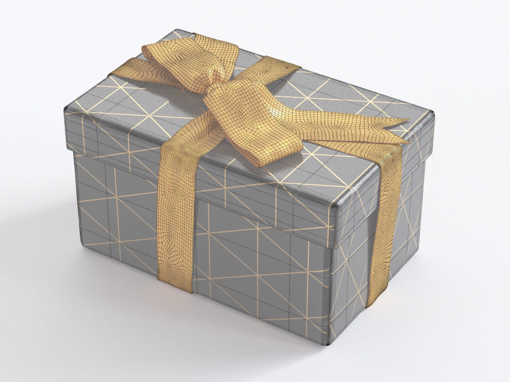 Gift boxes with bows part 1 3D model_2
