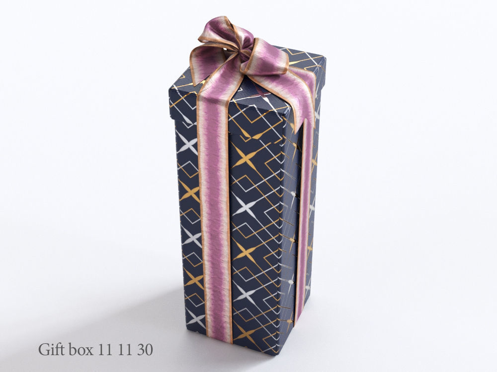 Gift boxes with bows part 1 3D model_4