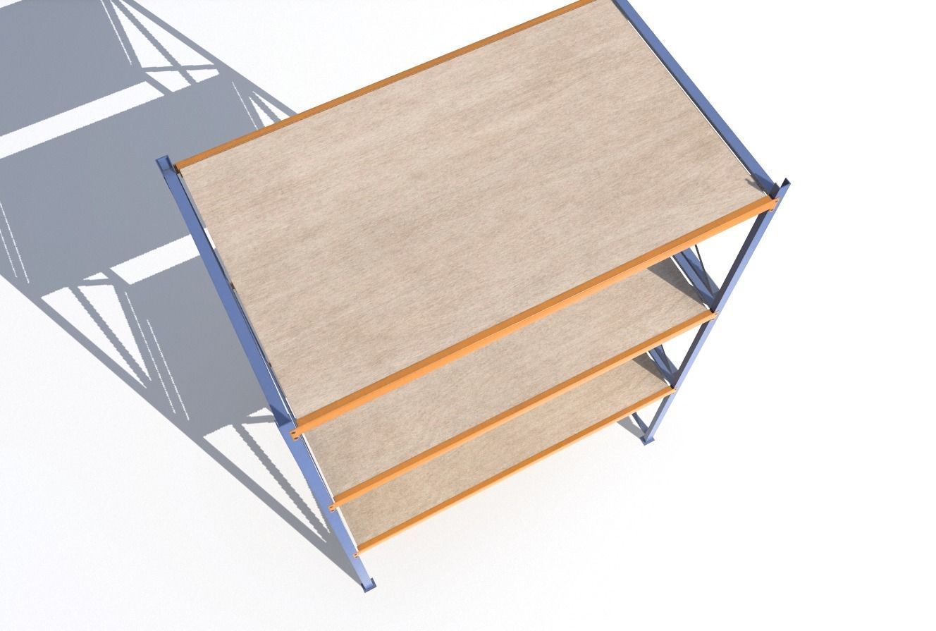 Industrial shelves 5 Low-poly 3D model_8