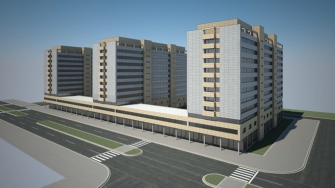 Apartment Building 01 3D model