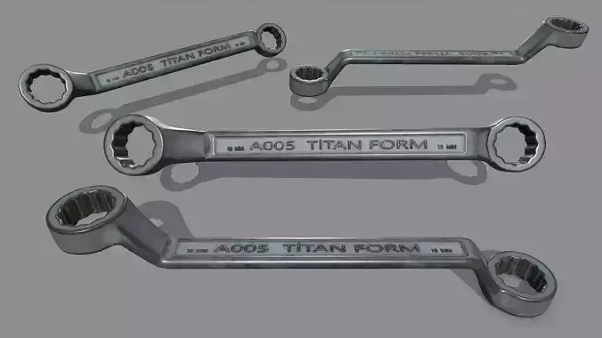 wrench Low-poly 3D model