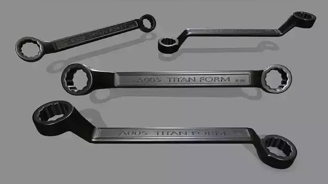 wrench Low-poly 3D model
