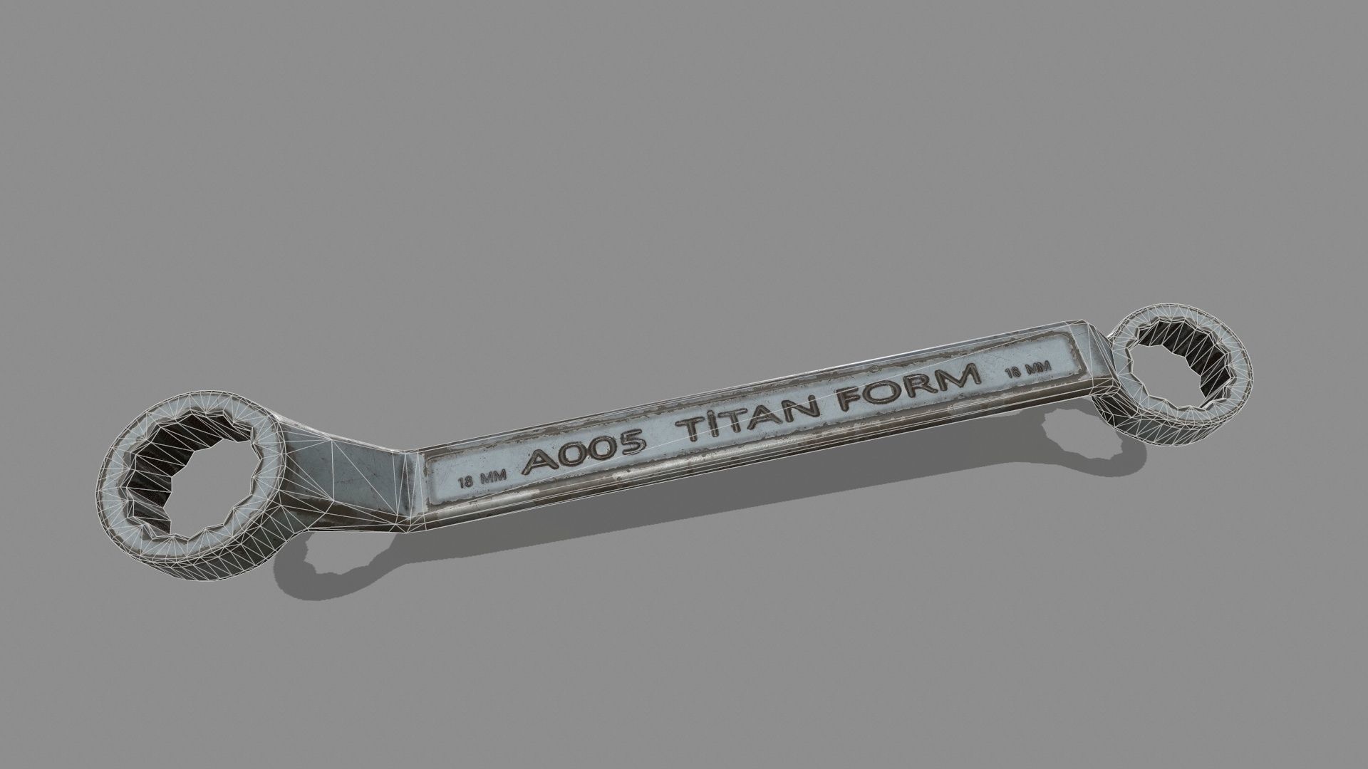 wrench metal handle Low-poly 3D model_8