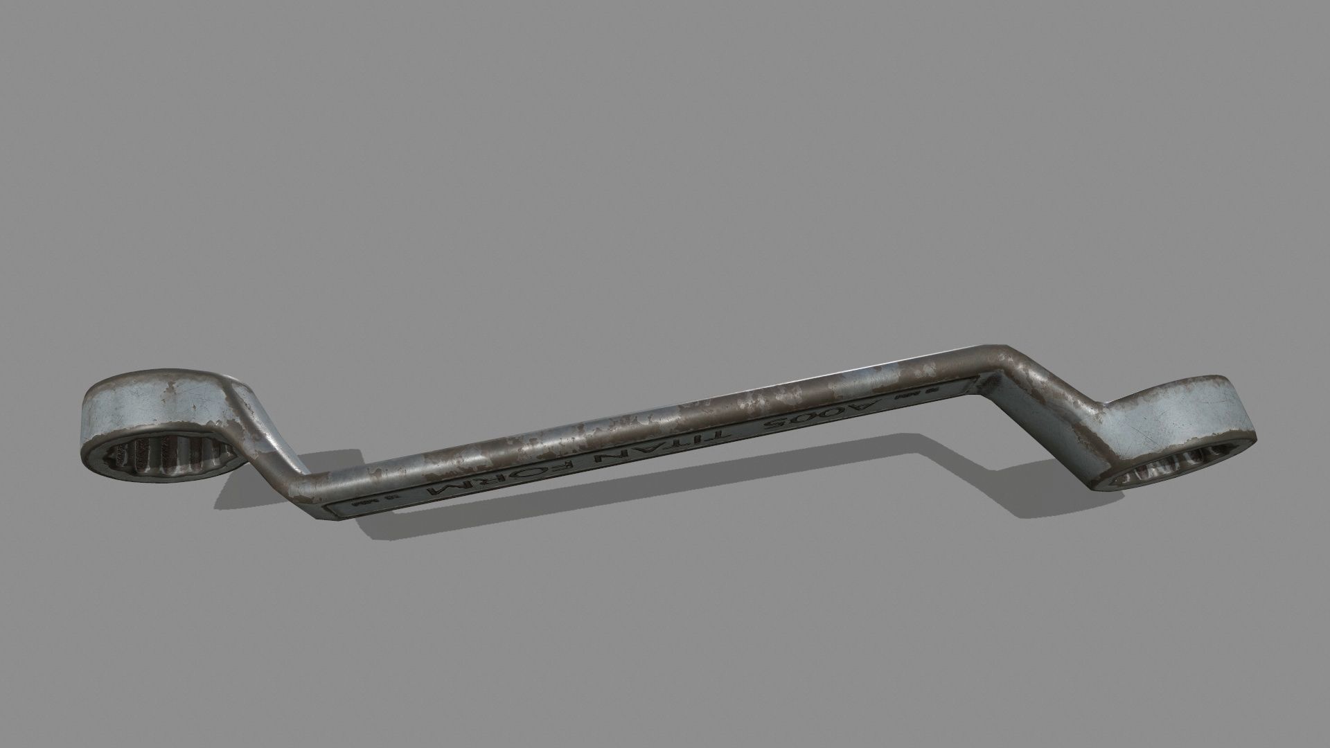 wrench metal handle Low-poly 3D model_6