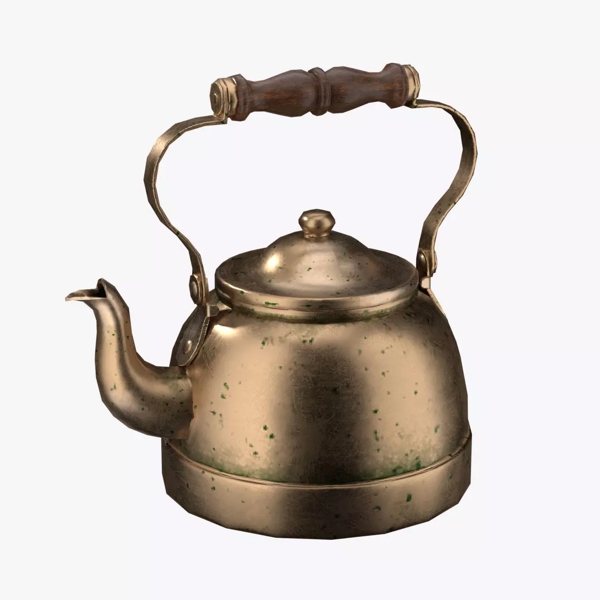 Antique Teapot Low-poly 3D model_0