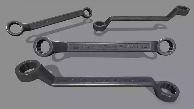 wrench Low-poly 3D model