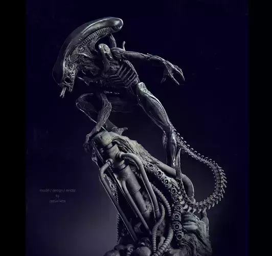 Alien Statue Fanart 3D print model