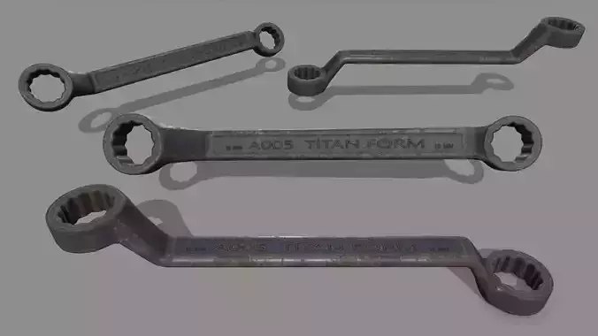 wrench Low-poly 3D model