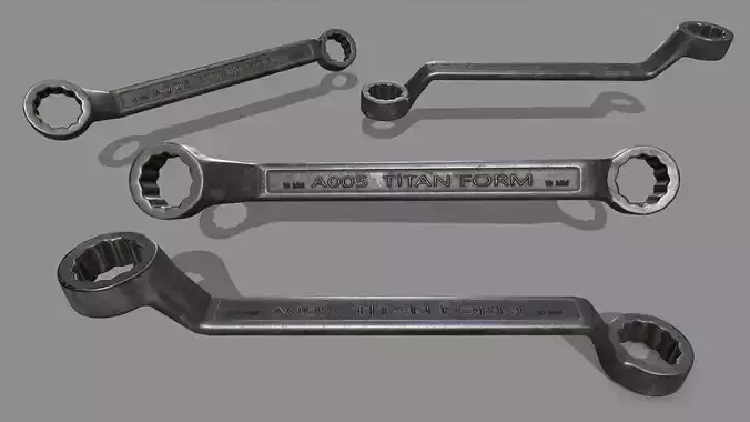 wrench Low-poly 3D model