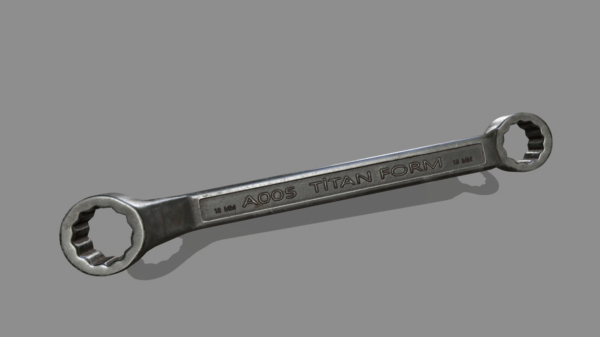 wrench Low-poly 3D model_3