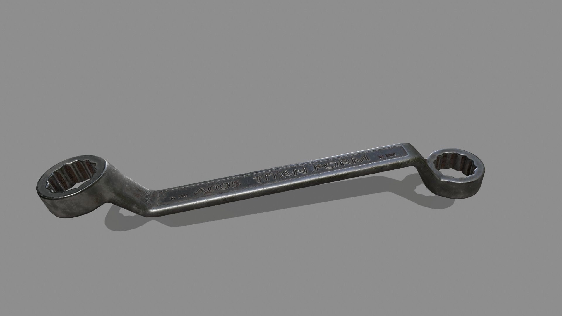 wrench Low-poly 3D model_8