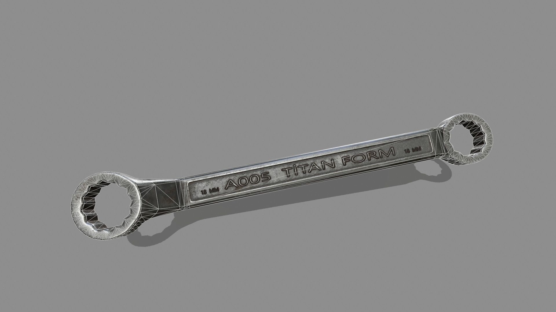 wrench Low-poly 3D model_10