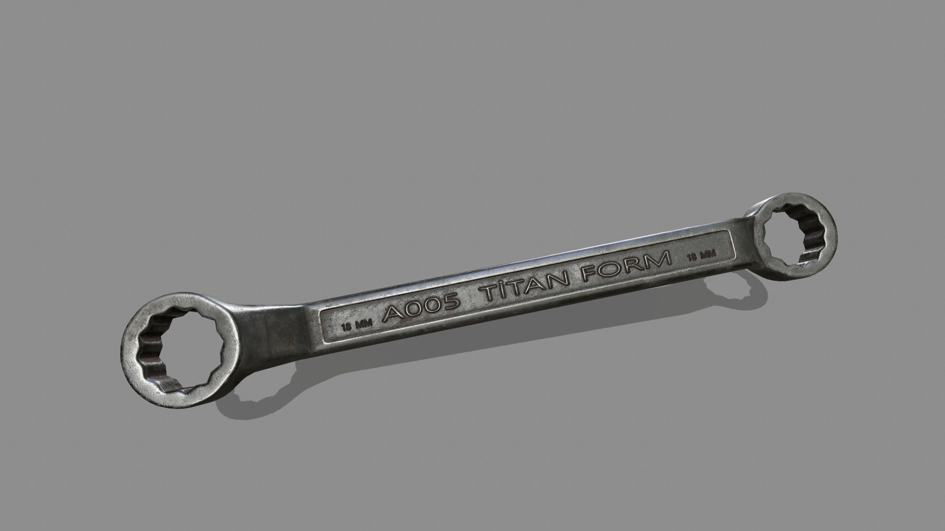wrench Low-poly 3D model_9