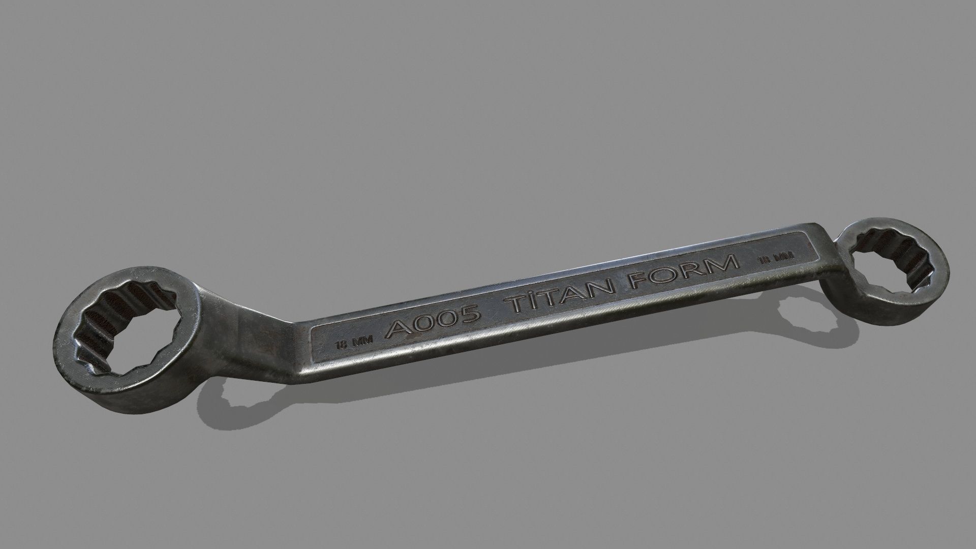 wrench Low-poly 3D model_2
