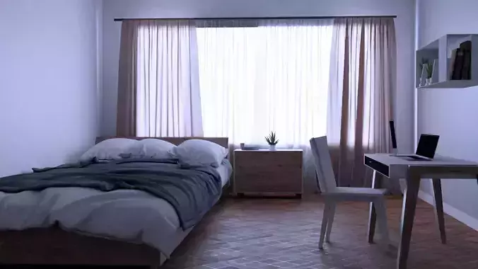 Work and Bedroom interior design