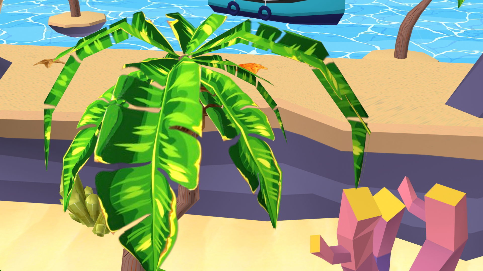 Beach Cartoon 3D Model  Low-poly 3D model_3