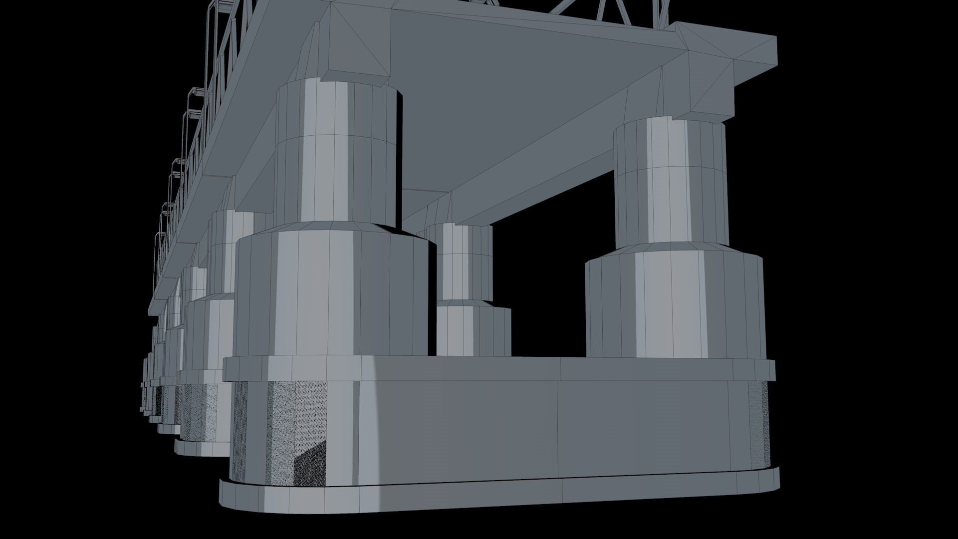 Sci-fi Bridge  Low-poly 3D model_8