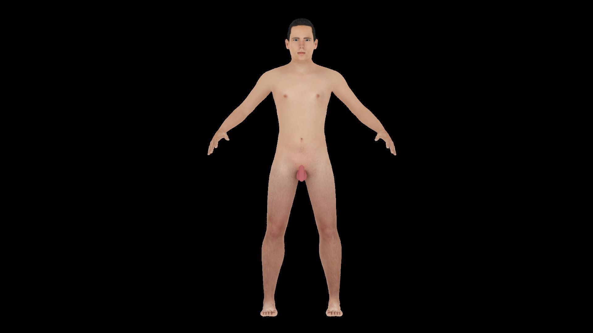 Model 5 male nude mannequin 3D model_2