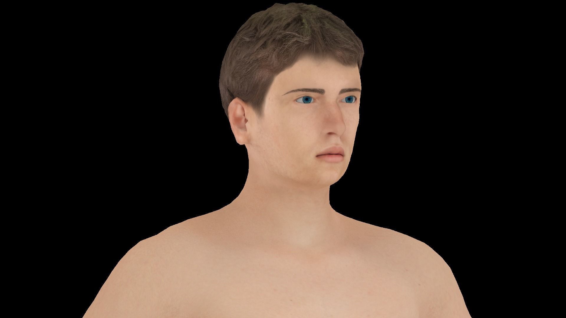 Model 4 nude male animation 3D model_1