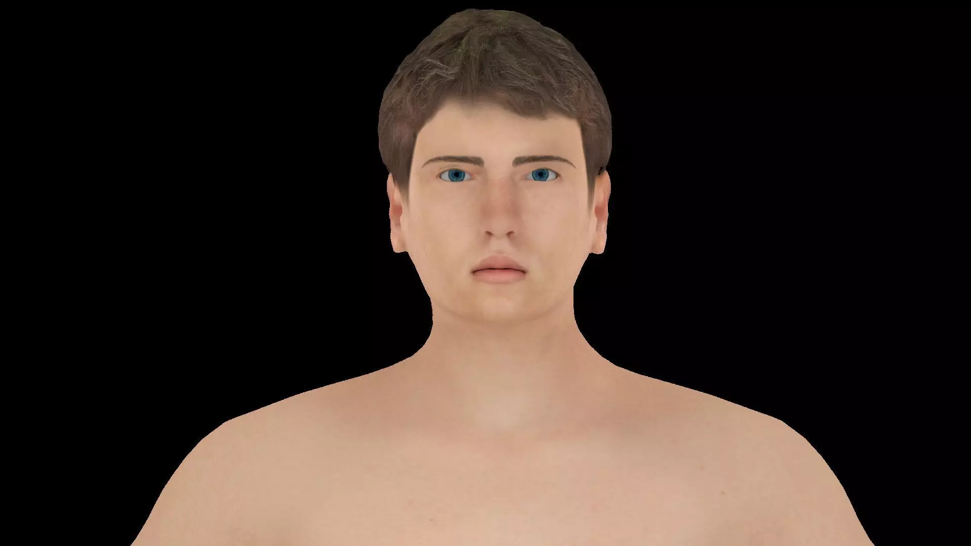 Model 4 nude male animation 3D model_0