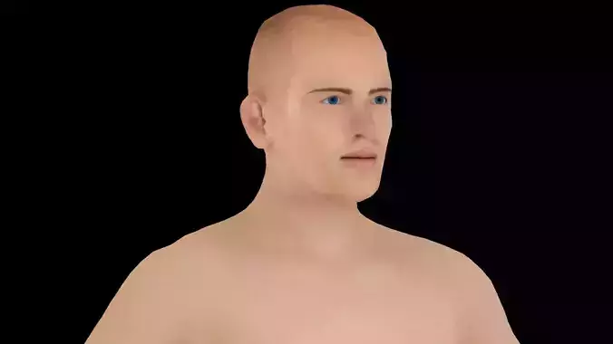 Model 12 male nude mannequin 3D model