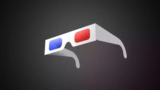 Anaglyph 3D glasses 3D model