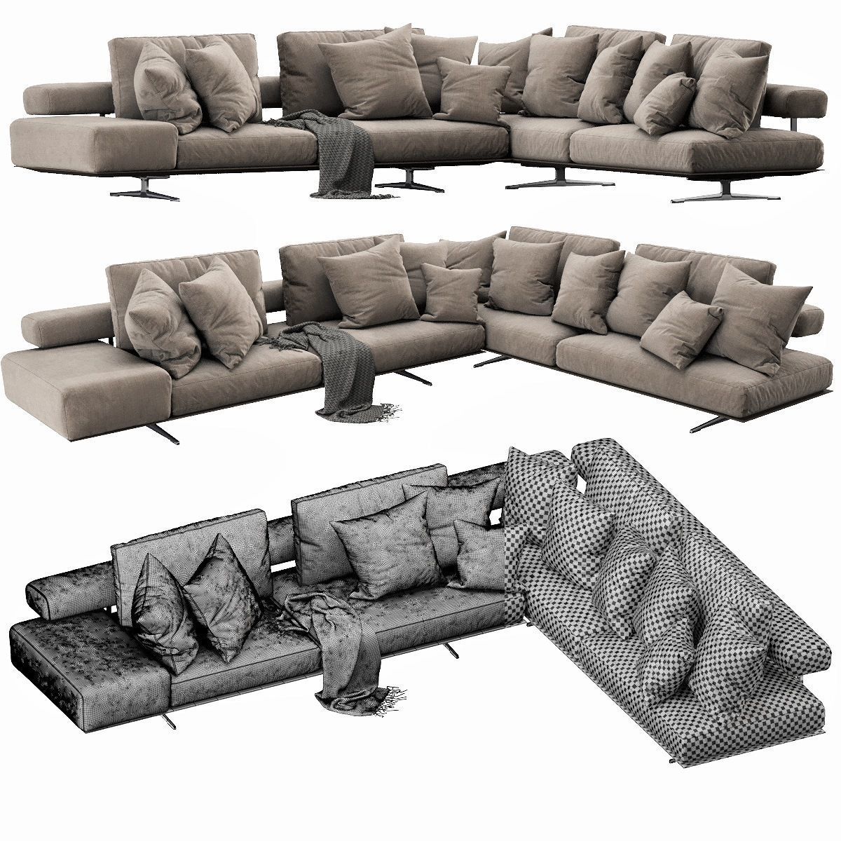 Flexform Wing Sectional 3D model_3