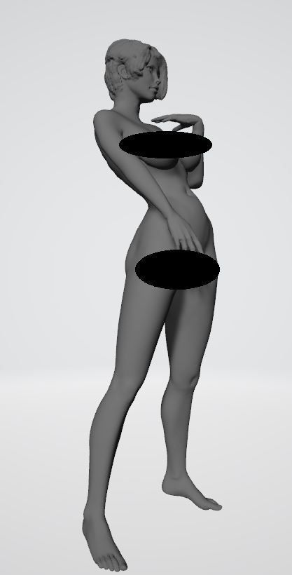 NUDE SEXY POSE1 3D print model_3