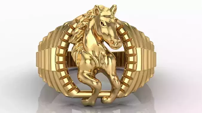 Thrilling horse ring 3D print model
