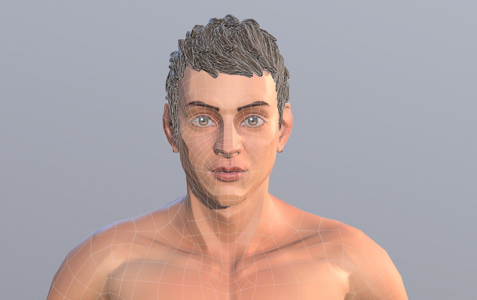 Man Stylized Body Male Game Ready Character PBR Low-poly 3D model_15