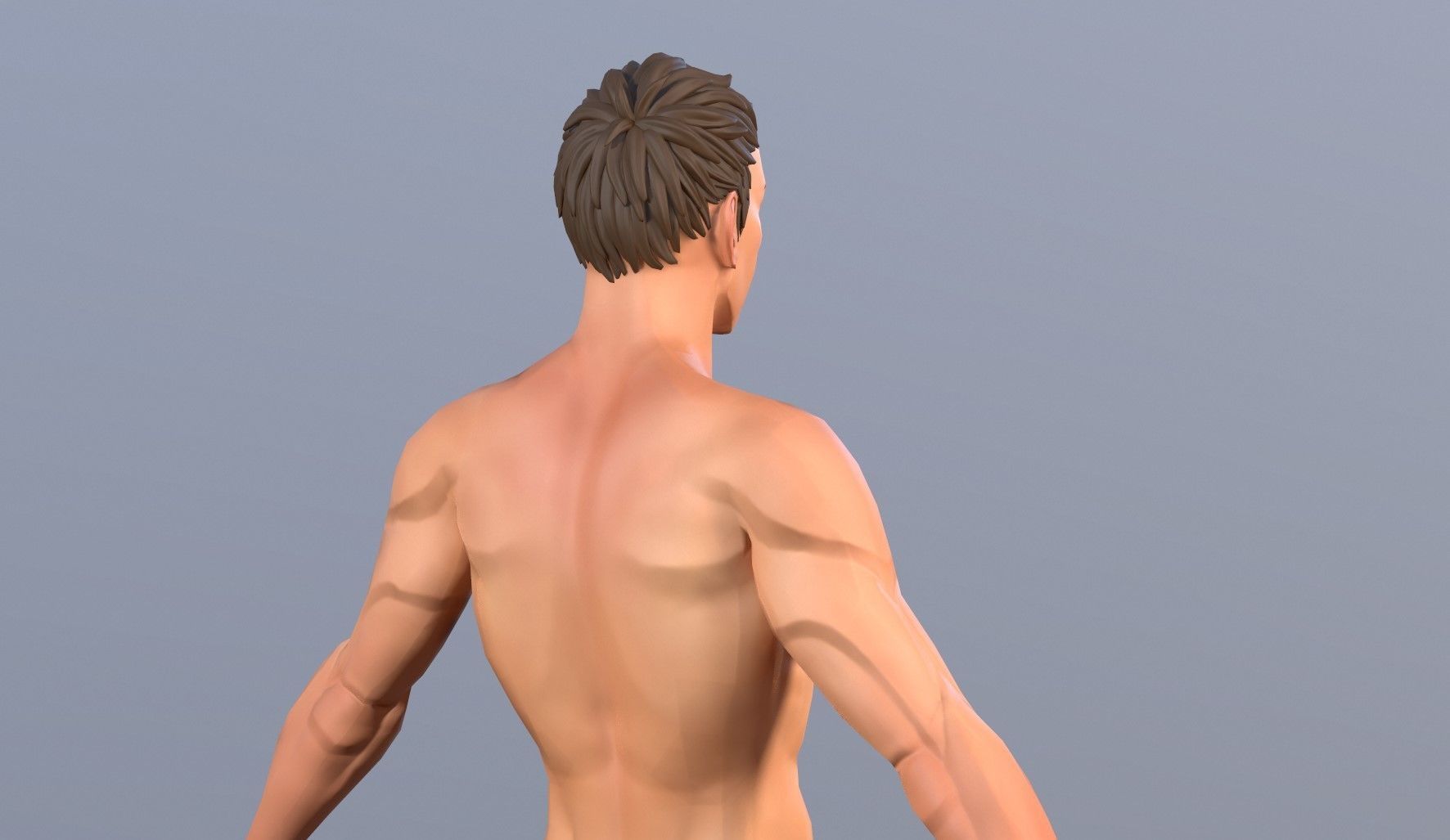 Man Stylized Body Male Game Ready Character PBR Low-poly 3D model_13