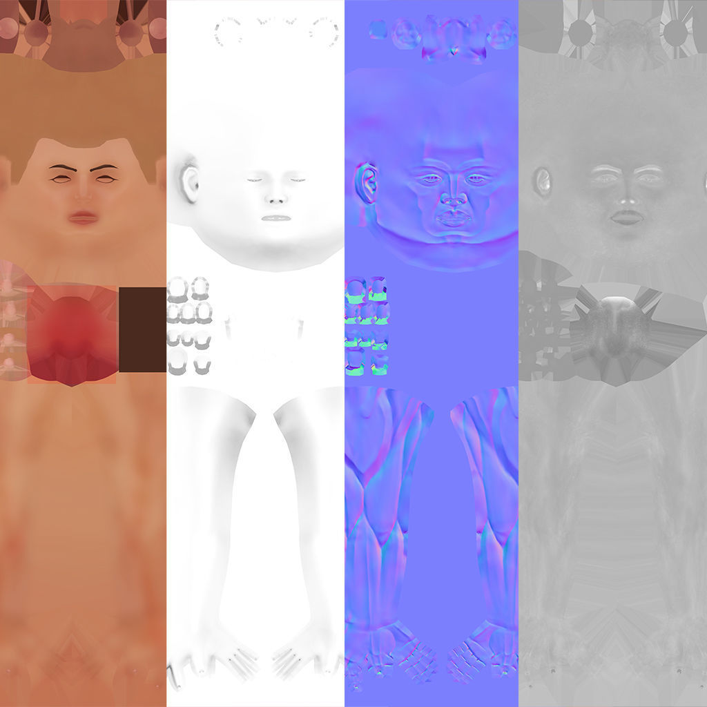 Man Stylized Body Male Game Ready Character PBR Low-poly 3D model_20