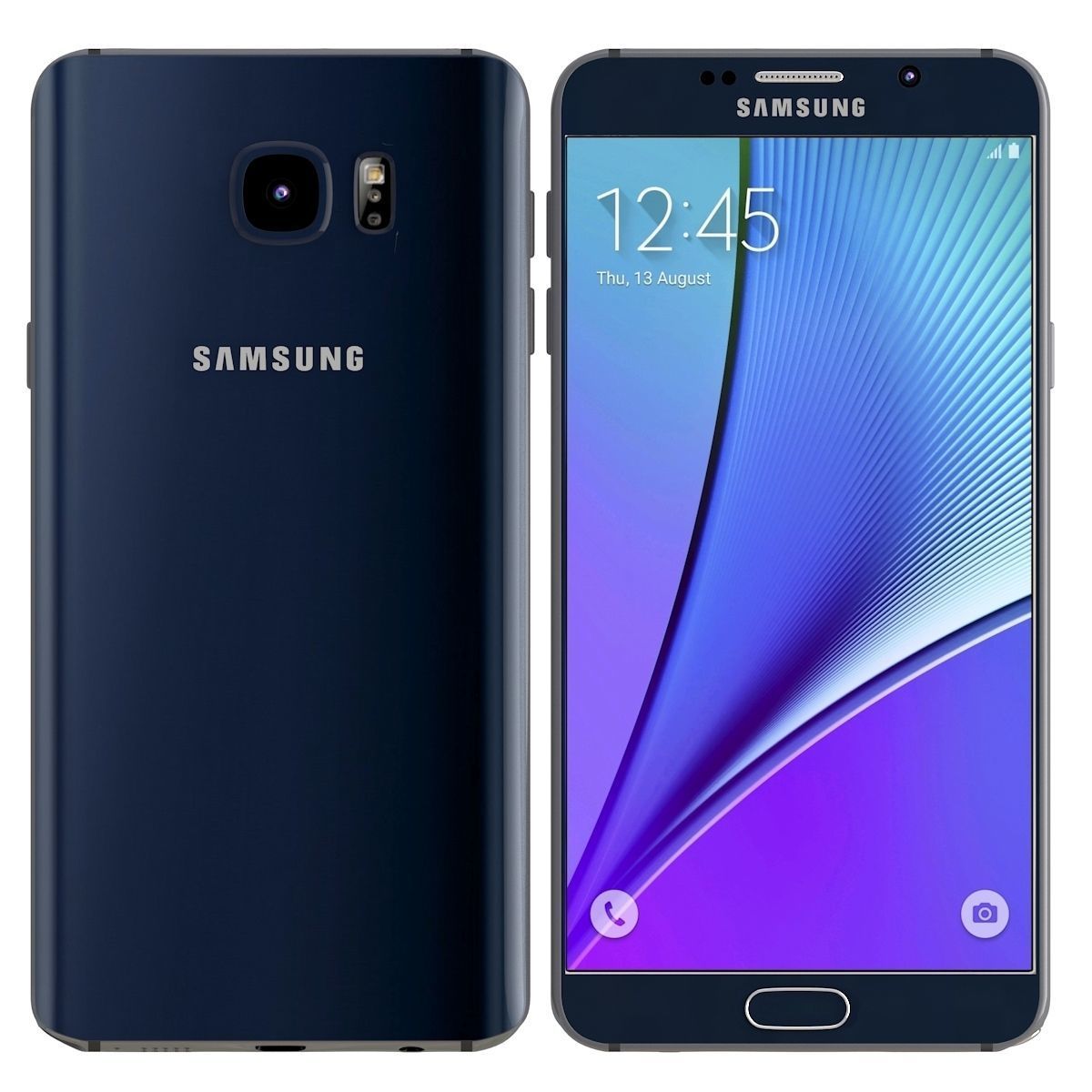 Samsung Galaxy Note 5 Black Sapphire 3D model_3
