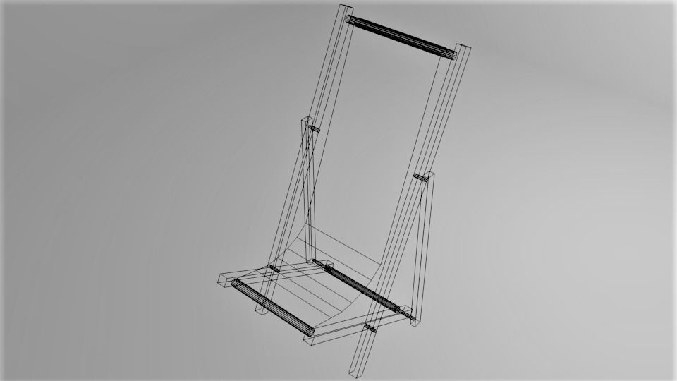 Deck Folding Chair 3D model_5